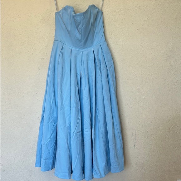 House of CB Audrey Tuscan blue Strapless Midi sundress dress size XL NWOT - Picture 10 of 16